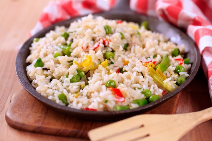 ¡Prepara arroz con verduras en 10 minutos!